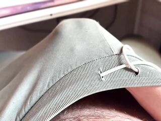 SEXY Guy CUMMING in Sweatpants!