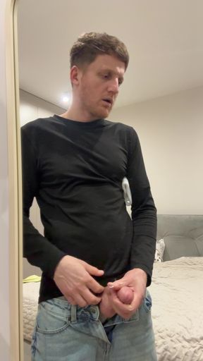 Fucking a Toy with a Big Dick and Moaning at 42 Years Old