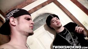 ”Nolan & York Reid smoking & jerking their big dicks”
