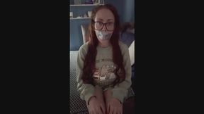 SluttySarah's First Duct Tape and Gag Talk Video, Experimenting with Duct Tape (Gags, Light Bondage, First time) MP4 1080P