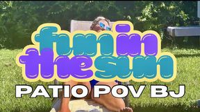 Fun in the Sun: Patio POV Blowjob