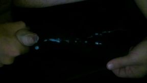 Uncut cock blows load