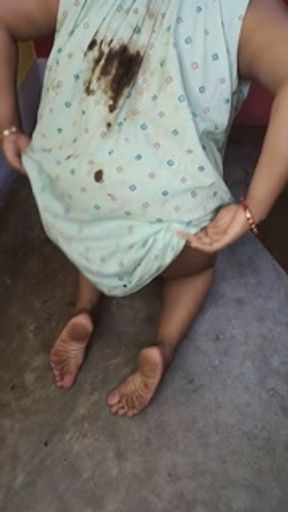 Busty Indian housewife getting naked for make you cum