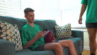 Eating out his tight asshole befeore puttng his cock in it