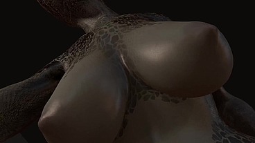 The lusty argonian maid on top - Skyrim 3D Porn Parody