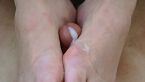 Cum on my feet Footjob