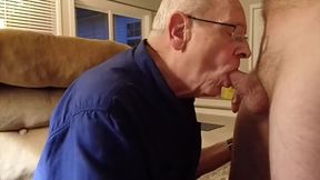 Hot grandpa sucking cock compilation