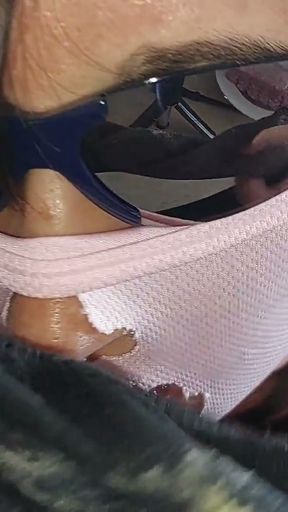 Sexy brunette naked in the kitchen. The amateur housekeeper gives the vacuum cleaner naked.   Clip 1