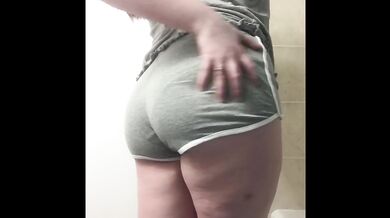 Chubby, big breasted teen strips teases for the first time