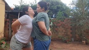 Women's Wrestling Without Hands