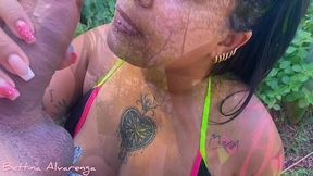 fui fazer uma trilha na praia de niteroi, um desconhecido estava me espionando acabei chupando allan delon e deixei ele gozar na minha cara todinha