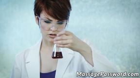 Two sexy scientists go at it in a lesbian 69