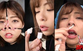 Azusa Misaki Offers You Her Nose, Her Mucus, Wears Hooks, and Removes Hair Live (鼻)