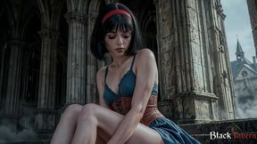 a cute beauty had sex with a handsome guy with a big black dick in an abandoned church [ai]