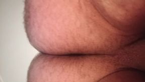 Wide Open ass while masturbating with View from Below View from ground