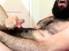 Hairy Man's Masturbation, Anal Play and Prostate Milking