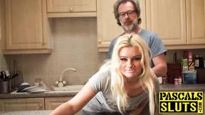 Blonde slut Jakki Louise gets stuffed with a big thick dick