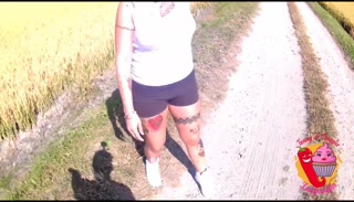 He falls off his bike to look at Ladymuffin