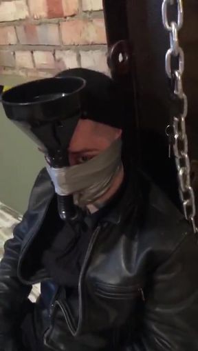 Military Man Pissing on Young Policeman in His Bunker