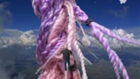 Brave Teenie Climbs Braids from Sky 4K smaller