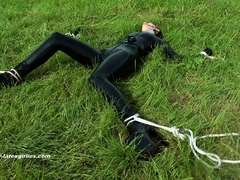 two women fetish latex asslicking and anal mff