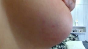 Sexy Brunette Spanking Her Tits