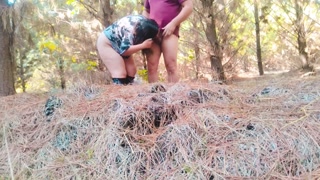 surprise fuck in the woods with hot bbw