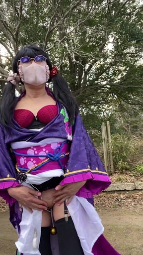 No. 104: the Phantom Kimono Beauty Appearing in the Winter Countryside: a Crossdresser Walks Through the Sunlit Glade Part 1