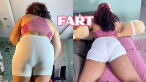 Chubby Housewife Cleaning and Farting Then Relaxing While Reading