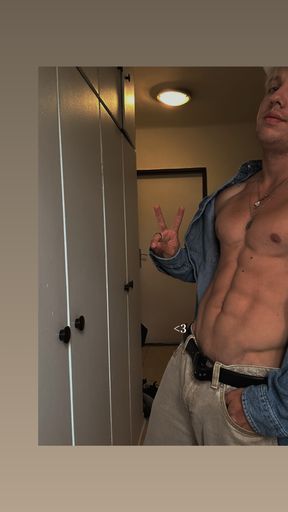 Solo male strip show
