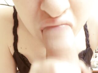 I love sucking shlong for breakfast, sexy fellatio with swallowing semen