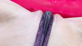 Tight soaking panties POV masturbation. Girl rubbing clit through panties until gets orgasm.