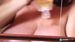 Busty Milly Marks gets a nice cum in the shower