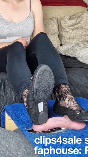 Amateur Cockbox Trampling and Ballbusting in Ballerina and Nylon Socks