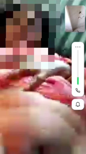Captivating moment from "Desi village ki bhabhi apne lover ko video call pe gand aur chut dikha"