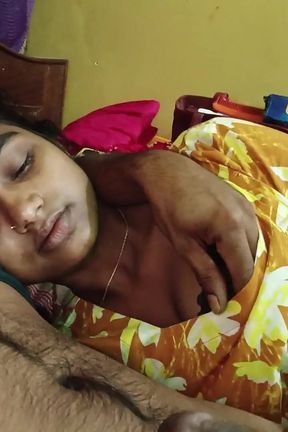Desi Indian Wife in Yellow Dress Riding Cock - Homemade Blowjob &amp; Cowgirl Sex