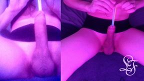 inflating and fucking my dick with endoscope - full video