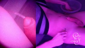 inflating and fucking my dick with endoscope - full video