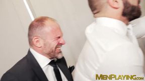 Sexy Manuel Reyes rides cock in a threesome with D Dan and Diego Reyes