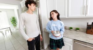Skinny stepsis teen Veronica Church adores to share everything with stepbrother