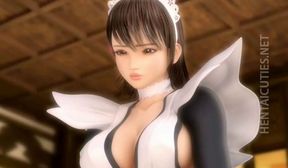 Busty 3D hentai maid squirt milk