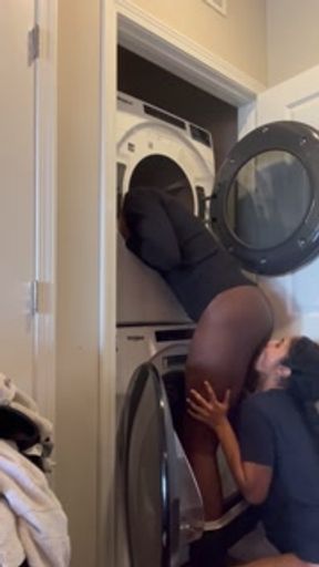 Soon as I put the clothes in the dryer she wanna start