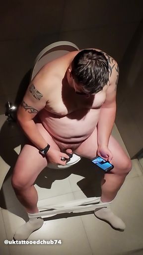 Toliet Cubicle Magic Wand Play and Cum
