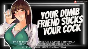Girl gets smarter by sucking my dick&#x1F346; and swallowing my jizz on audio roleplay