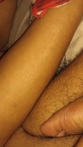 Spectacular moment from &quot;My wife shows me her chubby hairy pussy while I masturbate&quot;