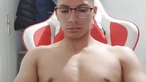 Fresh handsome man jerks off big hard cock in video for his lover