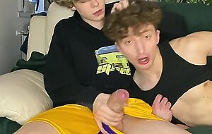 Polish boy with monster white cock fuck face step bro face and cum in mouth