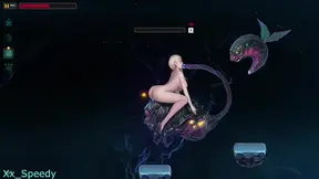 Alluring blonde fights off aliens while getting creampied