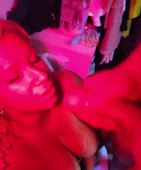 Daddy's Cumming Huge Load All Over My Titties in the Closet