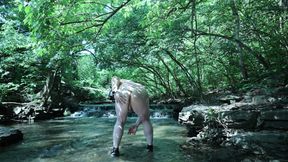 Flexing by the Waterfall, Trying to Sneak a Little Private Moment…